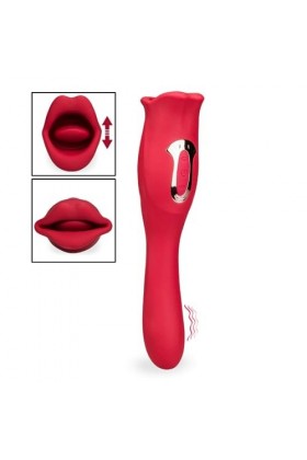 Vibromasseur 2-en-1 avec et langue vibrante Sweet Kiss - LOVE AND VIBES