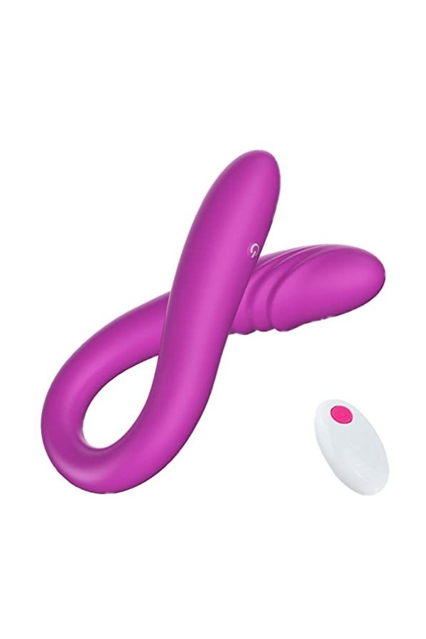 L?ṋg Ġ?d Lé?ḃién?és double tete G??é D?úble Pé?éťr?téur C?ừ?le Vîbr?nt Fém?e avec Télécommandé a D?stänce D?śc?et, G?????????