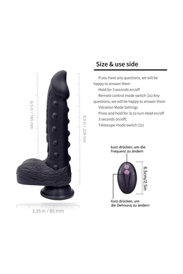 Ǵ̣oḍes ?i?ránť Femme Sans Fil Télécommande, Grande Taille Ǵ̣øde ?ibránť Va Et Vient Véntouse Homme Sęxeś Plãiśīr Femme - Té