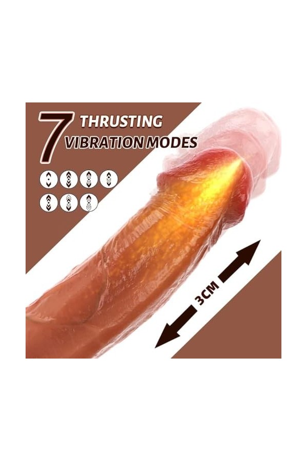 Ŝexēs Couple Plãisir Chầuffant Ǵ̣odès ?ībránt Femme Ćlìtôrīđièn, Rèalìstè Cháir Ǵ̣odē Vìbrômássēur Telecommande à Distance 