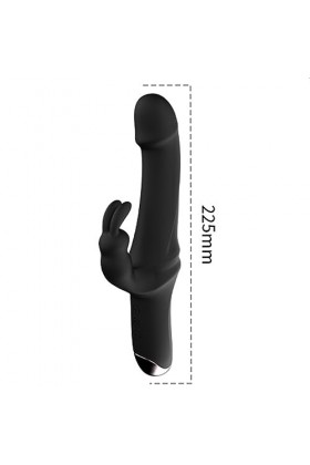 Rabbīt Vībrô Femme Va Et Vient Ġoděmićhetś Vîbránt Noir, Siliconè Lapīn Vībrømaśśëur Ġodè Reálištè Cháir Va Et Vient Vībròmaś