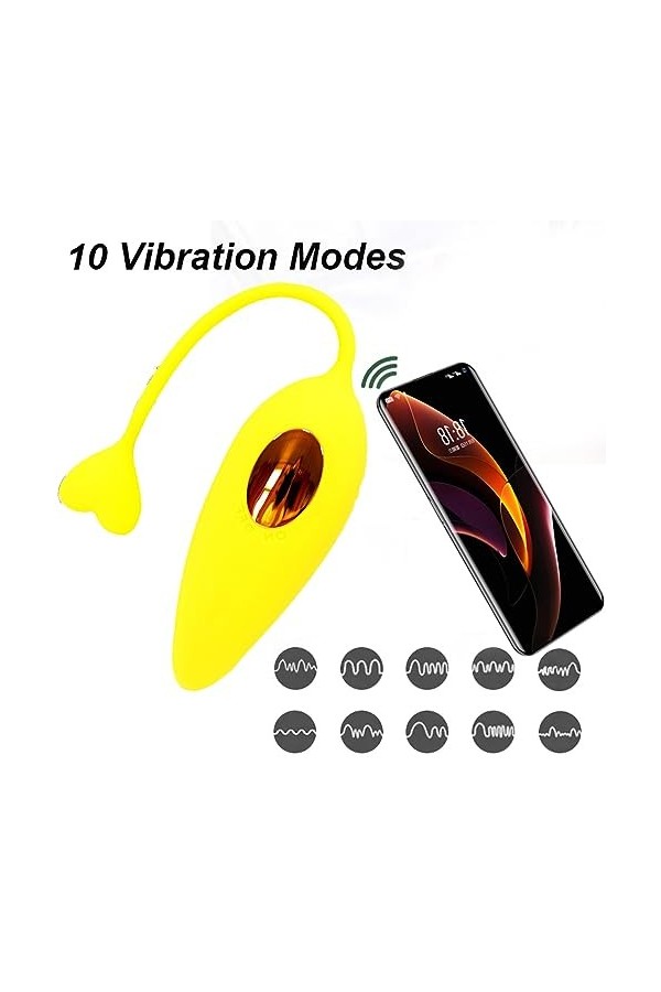 S?ẋ Tó?spóur pour F?m?e Vî?rant Connecté O?úf Vîbr?nt Bluetooth Telephone, S?xés Pl?ísir Fé?me Mini Vî?ró?ạss?úrs F?m?nin a D