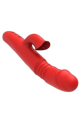 Rábbít Fèmme Vibrø Chauffant Gódé Víbró-mașșeùr va et vient Ŝěx Toýs Feṁme Gødémíchěts Vîbrant avec Téléscopique Puìssaṋt Lá