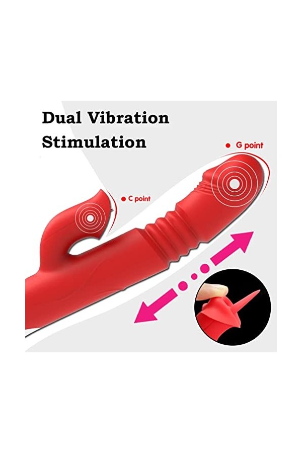 HLLL Silicone Rouge avec Fonction Rétractable et Chauffante, Chargement USB