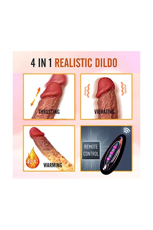 HLLL Silicone Chauffant de 20 cm de Long, Rechargeable avec télécommande sans Fil