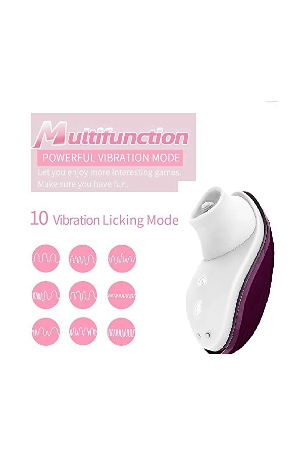 Langue Vîbrant Fémme Langue Jouets à lécher à sucer en forme de rose stimulant clitoridien puissant avec clitoridiens stimula