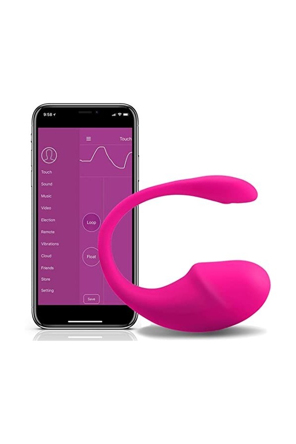 Mini ôêüf Vîbrant Femme Sans Fil Silicone, App Bluetooth Vîbròmãśseūrs Feminin Séxťøyse Wearable Couple Plàisìr, Silencieux O
