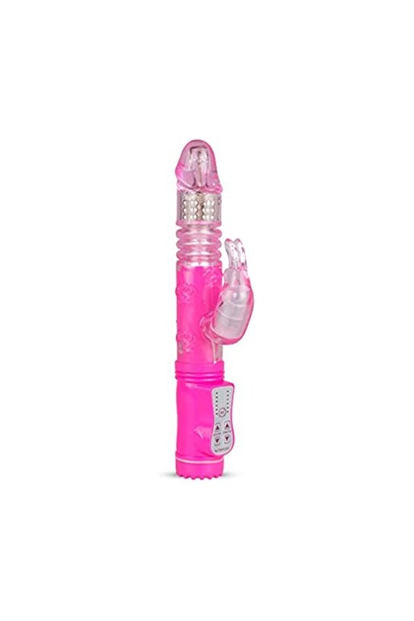 EasyToys Vibromasseur Lapin Poussée Sexes Adulte Rose Vibromasseur pour femme clitoridien Sextoyfemme