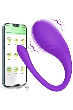 Mini Vibromasseurs Oeuf Feminin Telecommande à Distance Bluetooth, Puissant Sex Toýs Femme Gôdë Sèxtôyset Connecté Telephone