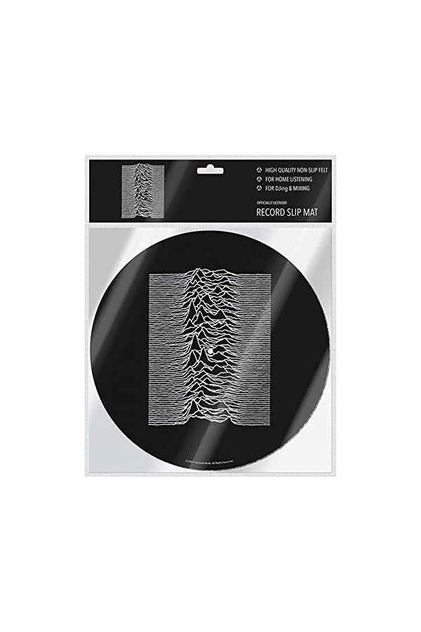 JOYDIVISION Joy Division Unknown Pleasures Tapis de platine Noir/blanc Taille unique