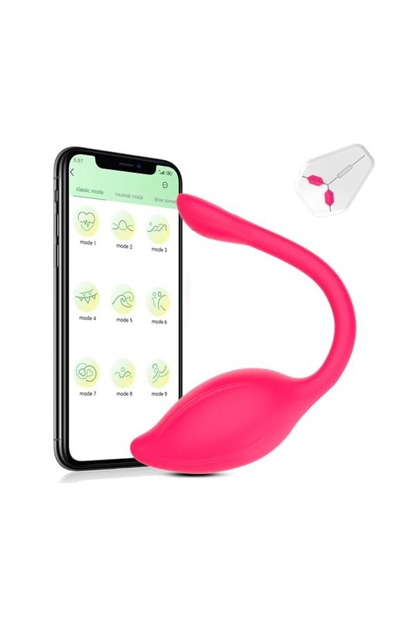 Oeuf Vîbrañt Femme Sêẋțôyše Bluetooth Téléphone A Distance Mini Vîḅṙøṃǟššeurs Feminin Connecté Telecommande Sèx Tøýṧ Femme C