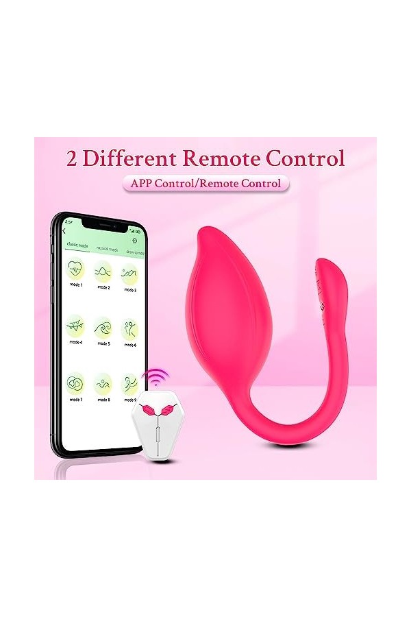 Oeuf Vîbrañt Femme Sêẋțôyše Bluetooth Téléphone A Distance Mini Vîḅṙøṃǟššeurs Feminin Connecté Telecommande Sèx Tøýṧ Femme C