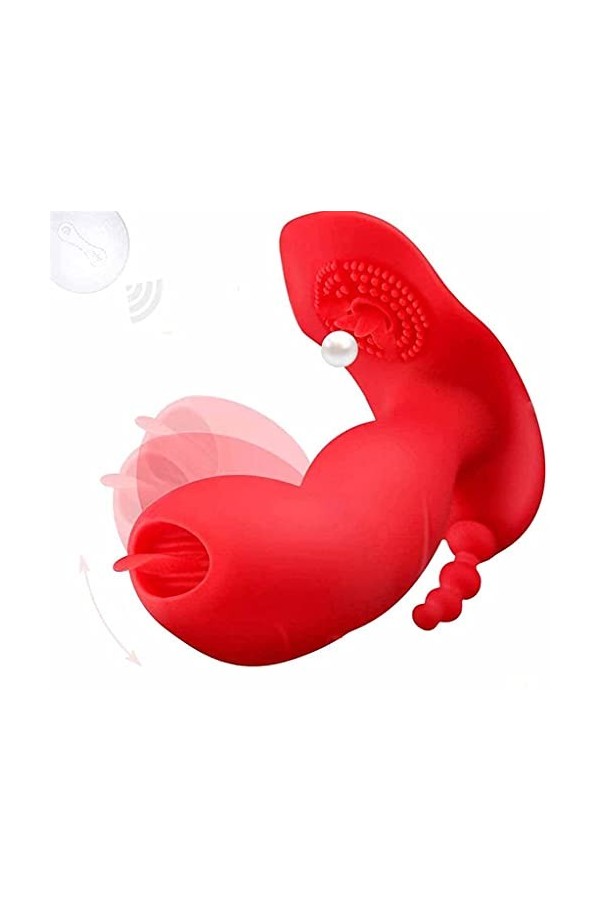 Ś-Éx Tøyș Ġọdẹṃiche Enorme Stvibrant Femme, Vibromasseurs Papillon Télécommandés, Culotte Vibrante, Vibromasseurs de Point G 