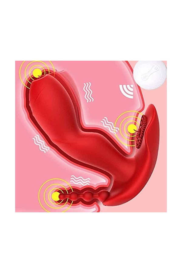 Ś-Éx Tøyș Ġọdẹṃiche Enorme Stvibrant Femme, Vibromasseurs Papillon Télécommandés, Culotte Vibrante, Vibromasseurs de Point G 