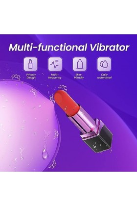 Rouge À Lèvres Vibrant femme Vibromasseur Léchant la Langue du Clitoris Point G Vibrant Jouets pour Adultes Femme avec 12 Mod