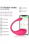 Vîbrant APP Culotte ??xtôy ø?ử? V?????? Oeuf Vibrant Connecté Telephone App, Mini Vibromasseurs Oeuf Feminin Telecommande à D