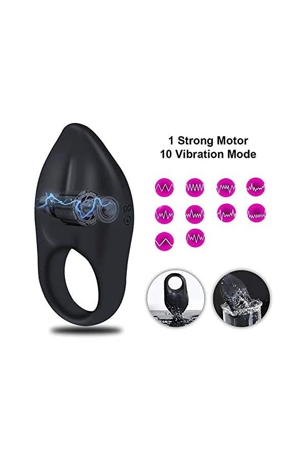 Ensemble de bagues en silicone pour homme - Noir Cock Bague pour homme Anneaux Penien HommeFT587