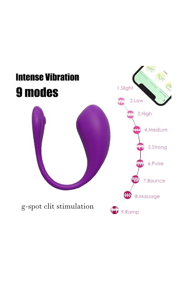 vibromasseurs feminin à distance - vibromasseurs feminin va et vient - Bluetooth Oẹüf Viḃṙānt Connecté Telephone Mini A Dista