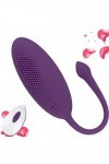 12 Modes Oeuf Vibrant Connecté Telephone Mini Vibromasseurs Oeuf Feminin Telecommande à Distance Bluetooth Oeuf Vibrant Femme