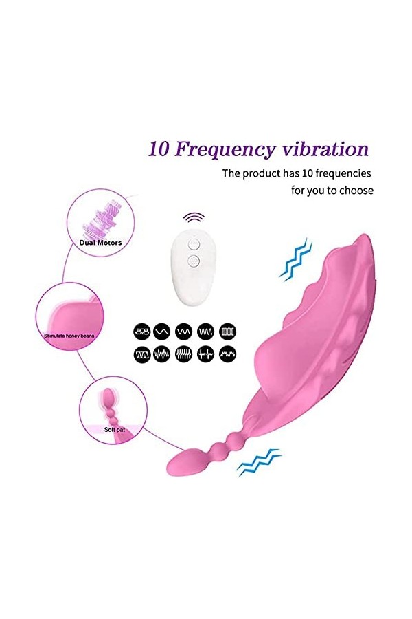 Stimulation Vaginale feminin clitoridienne vibro sans fil avec telecommande vibromasseurs12b