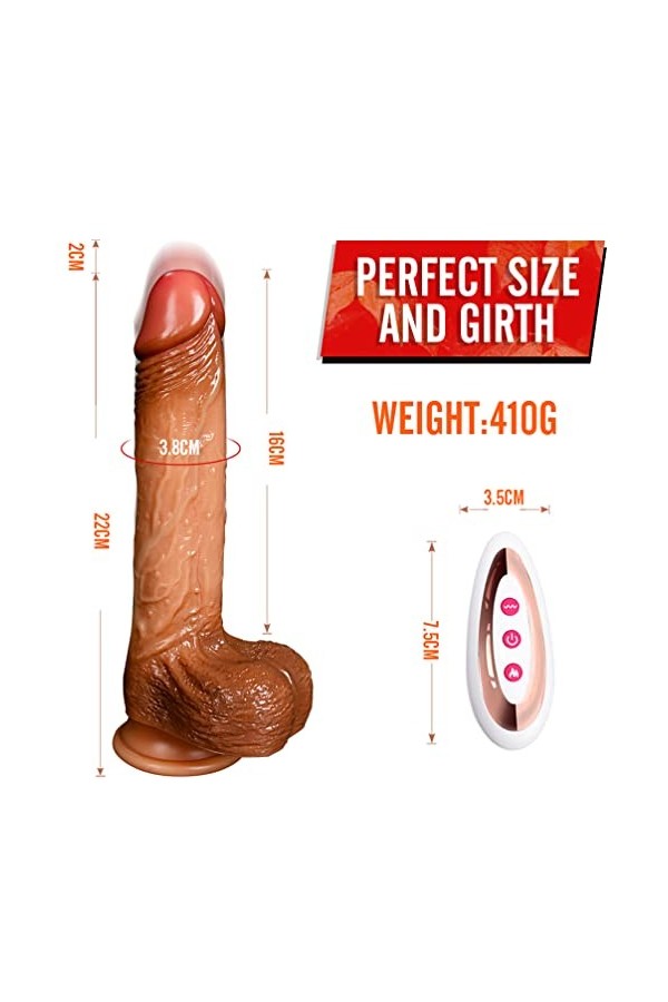 BSAI 22cm Ǵ̣őd ChÁuffÁŅt Gődē Fēmṃe sēẋ va ēt viēʼnt Vîbrant Telecommande, ĠỔd Ɍēališťe chÁir SỔuple Ġ??? Vịb?ēur a Distance