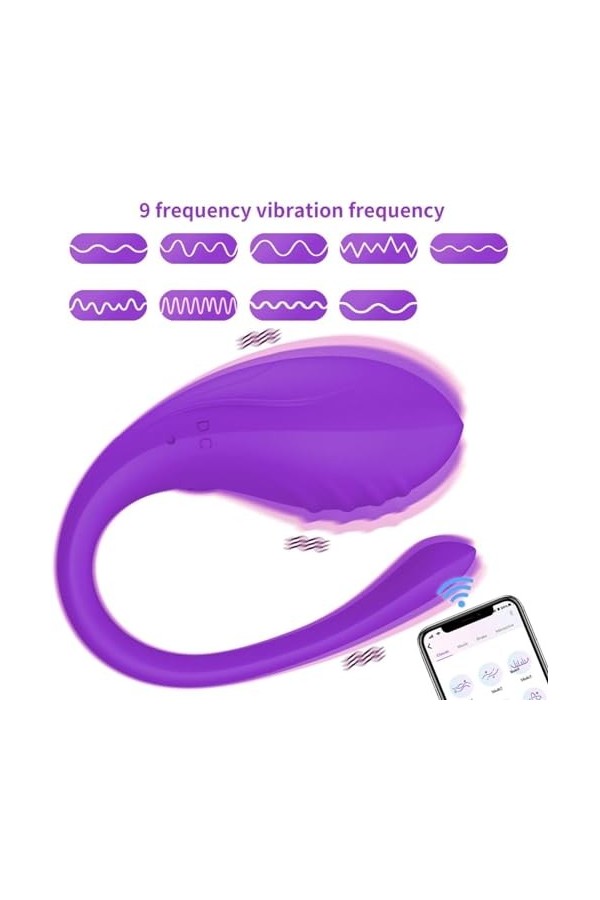 Mini Vibromasseurs Oeuf Feminin Telecommande à Distance Bluetooth, Puissant Sex Toýs Femme Gôdë Sèxtôyset Connecté Telephone