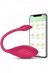 Oeuf Vibro Connecté Telephone Discret Vibromasseurs Feminin Mini - Silencieux, Oeuf Vibromasseur Telecommande à Distance App,