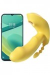 APP Connecté Telephone Vibromasseurs Feminin à Distance Clitoridien Suceur Va Et Vient, Gode Vibro-masseur Sans Fil Telecomma
