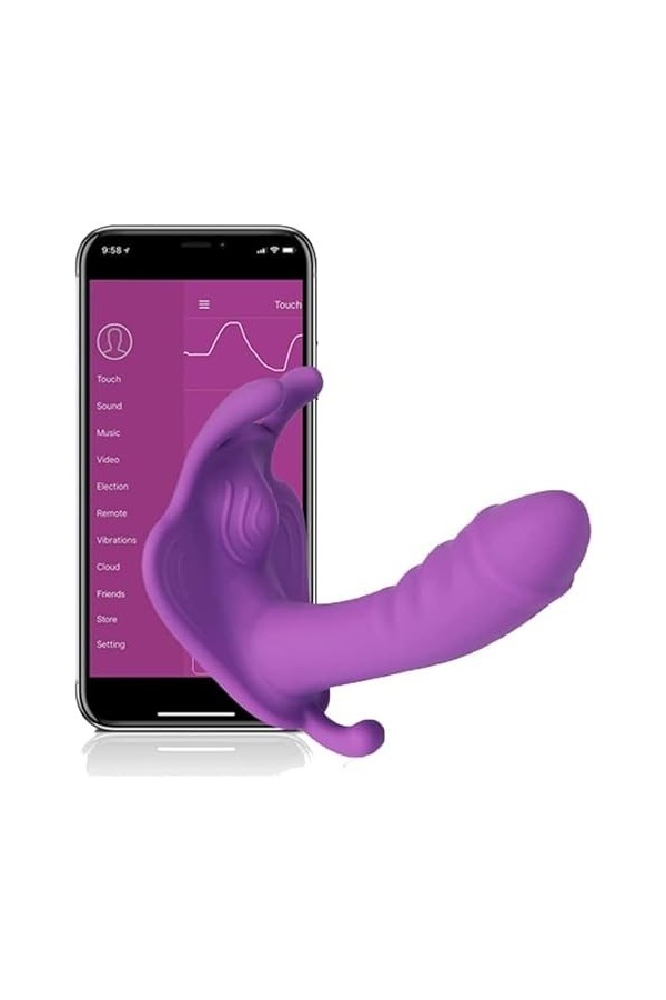 EsHals Sé?Toyse Couple Plaisir F???? Gode Ceinture Oeuf Vibrant Connecté Telepha Distance Silencieux, Vibromasseurs Feminin A