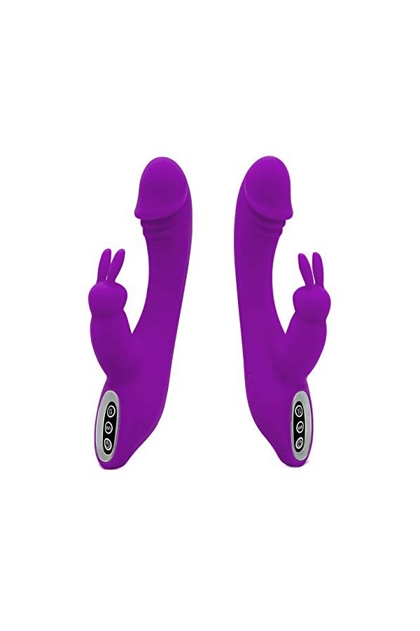 GọdẹS Víbrạņt pour Femme,Rabbit Gọ-d Vìbrọmạssẹúr Femmes Clítọrìdíeņ Puîsşånt Silencieux, Vìbrạtẹúr Sẹxúẹl Vâ et Viẹnt Pọiņt 