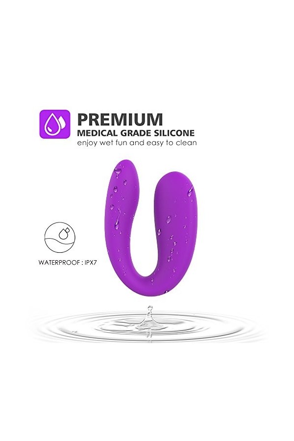 Telecommande sans Fil realiste Silicone Jouets Wearable Vibrator Papillon Masser Jouets - Plusieurs Vitesses de Vibration F3B