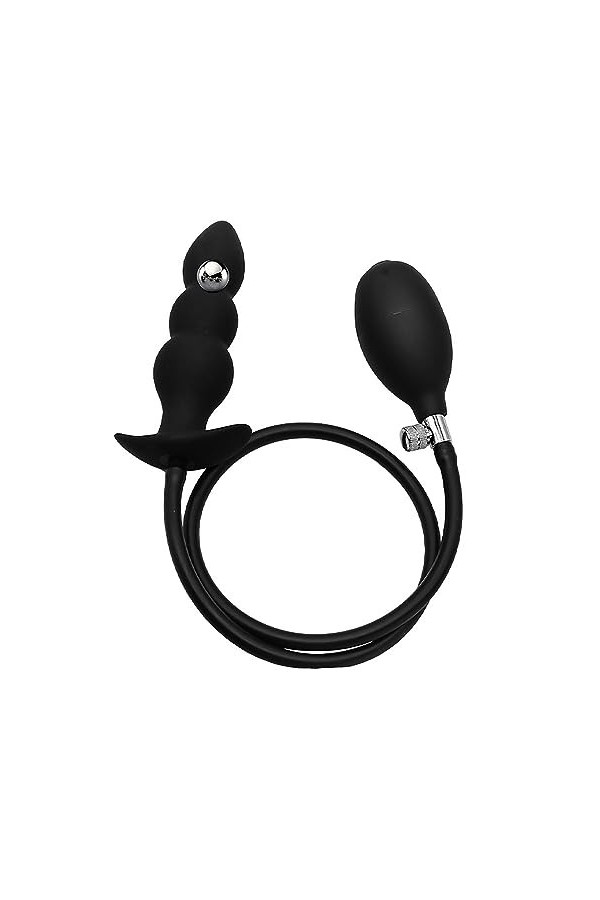 Masseur noir de perle, gonfleur de silicone, imperméable,