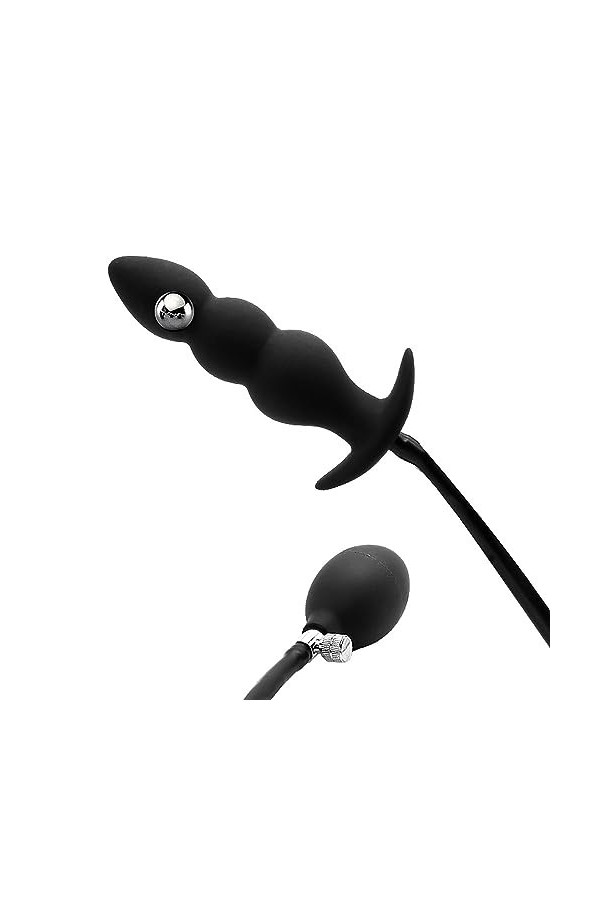 Masseur noir de perle, gonfleur de silicone, imperméable,