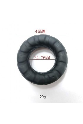 Masseur en silicone rond noir, se sentir réel, étanche