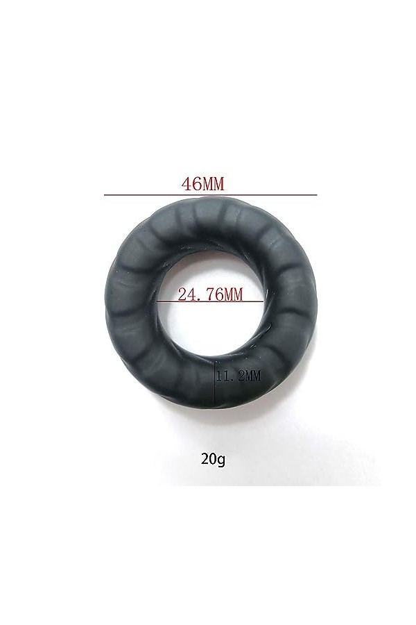 Masseur en silicone rond noir, se sentir réel, étanche