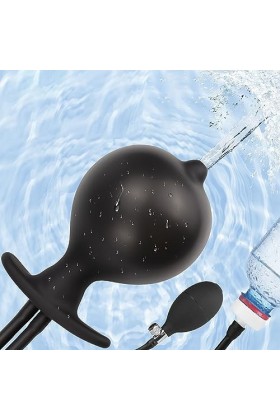 Masseur en silicone de type boule noire, imperméable, facile à nettoyer