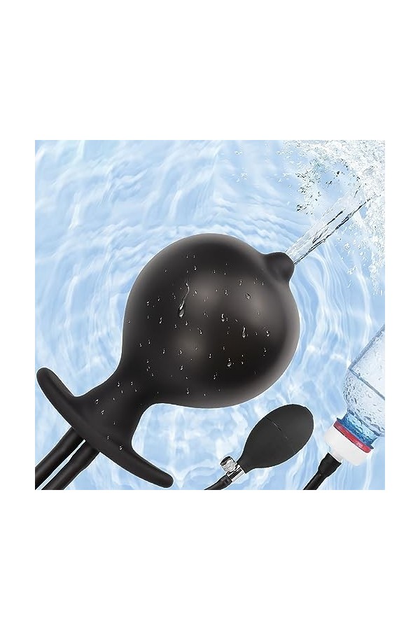 Masseur en silicone de type boule noire, imperméable, facile à nettoyer