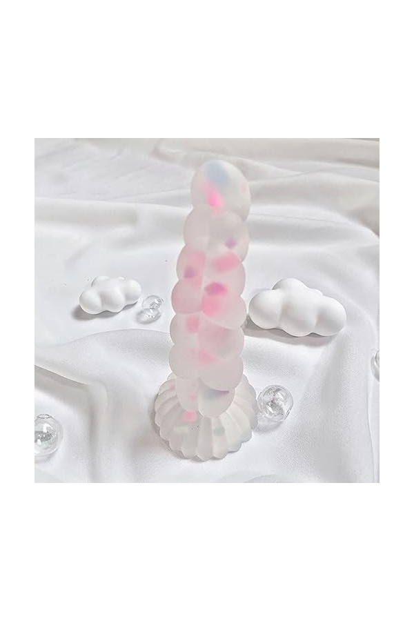 Masseur en silicone transparent, imperméable à leau, facile à nettoyer, texture douce