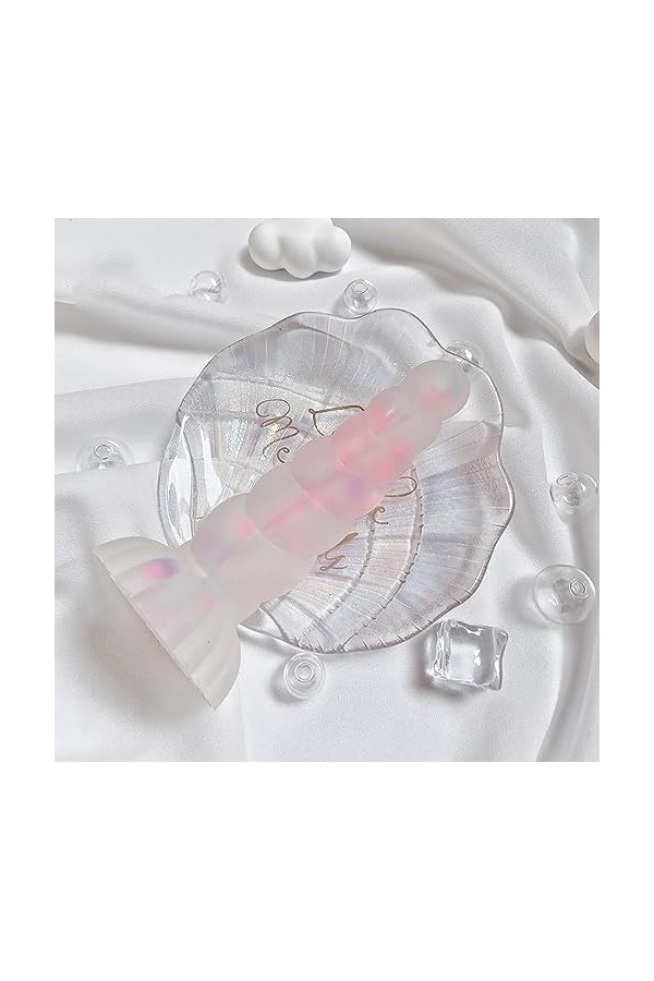 Masseur en silicone transparent, imperméable à leau, facile à nettoyer, texture douce