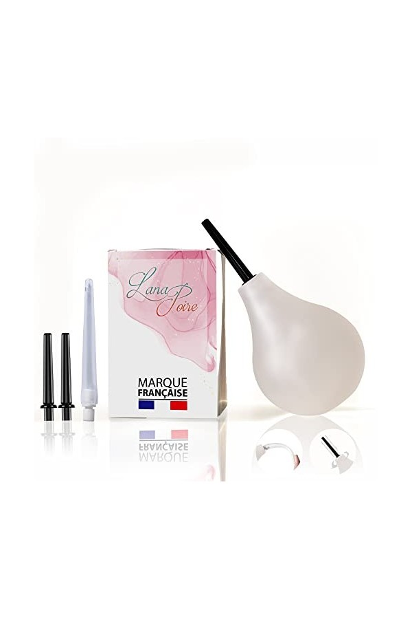 Lana Poire | Poire de Lavement Médicale 224ml - 3 Canules | En Silicone Médicale !