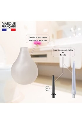 Lana Poire | Poire de Lavement Médicale 224ml - 3 Canules | En Silicone Médicale !