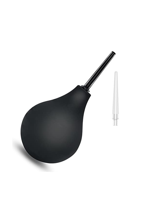 Poire de Lavement Intime 225ml En Silicone Médicale - 2 Canules Incluses Nettoyage Anus et Vagin - Kit De Douche Rectale pour