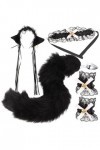 Abaodam Renard Animal Costume Oreilles Bandeau Queue Plug Cou Tour De Cou Et Poignet Couvre pour La Saint Valentin Cosplay Je