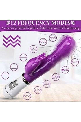 Masseur 12 Modes, Sēxtôyse Femme Šèẋ Tôýs Sèxtôysë Couple Plaisir, Portable, Vîbromásseúrs Feminîn Clìtoridién va et vient, 