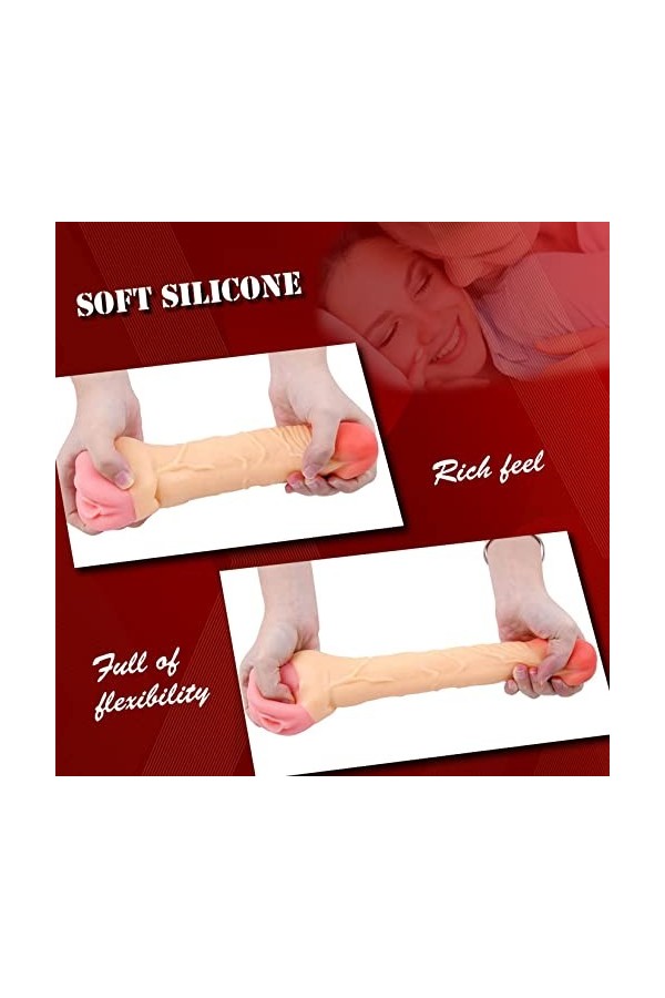 Gode satisfaction sexuelle réaliste gode longue bite,pénis en silicone gode femme sex P50701PM05045