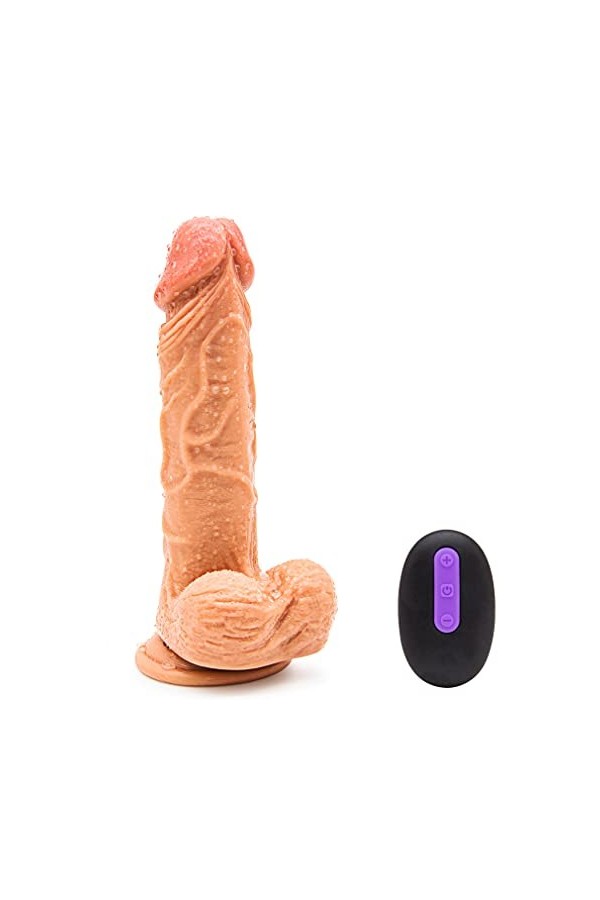 Gode Chauffant Féminin Réaliste, Énorme Gode avec 7 Vibrations, Vibrateur Clitoridien Féminin, Stimulateur Clitoridien Silenc