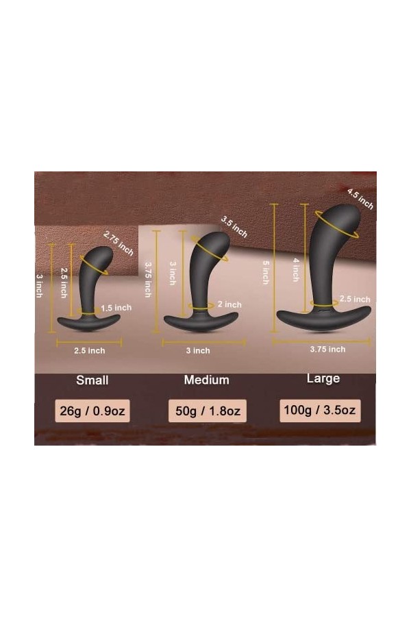 3 Produits en Acier Inoxydable, 3 Tailles Différentes, Adaptés Aux Jeux De Couple Ḁṉḁl Plṳg Ḁṉḁle Femme Prôsṱḁṱe Deḇṳṱḁṉt Hom
