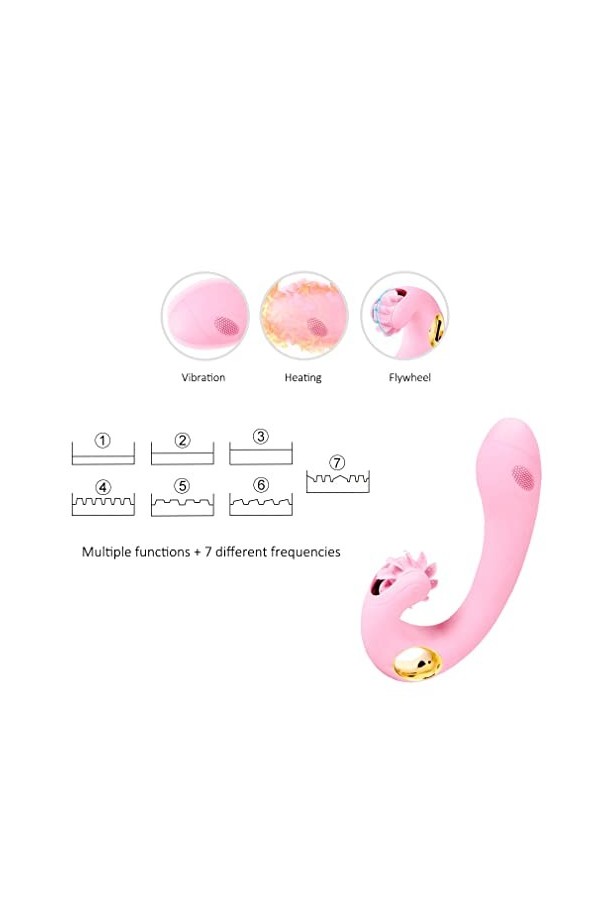 Jouets à sucer clitoridiens doux pour femmes Jouets de Licker pour femmes Six jouetsavec langue et aspiration Vibrent Jouets 