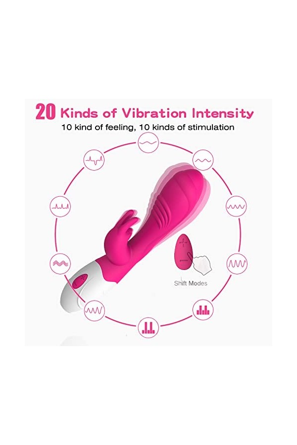 Rabbīt Femme Vîbrò Pòint G Ŝťimúlaṫèur Clìtørídièn Víbrånt, Puissant Rabbīt Vībròmaśśeúrs Feminin Va Et Vient Ġødè Femme Ŝěx 