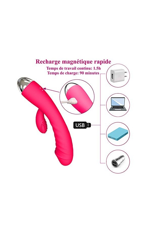 Sèxtôyse Fēmme Sëx Tôýs Femme Vibránt, Masseur 10 Modes, Šèẋ Tóýs Tôyșpour pour Sēxtôyșe Couple Pláîsir Femme, Silicone Vib